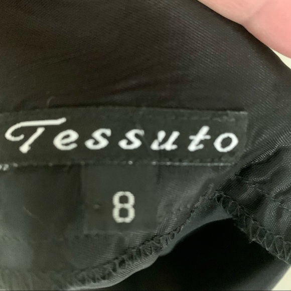 TESSUTO Vintage Tulle Swiss Dot Pattern Black Skirt Size 10 - Picture 2 of 16